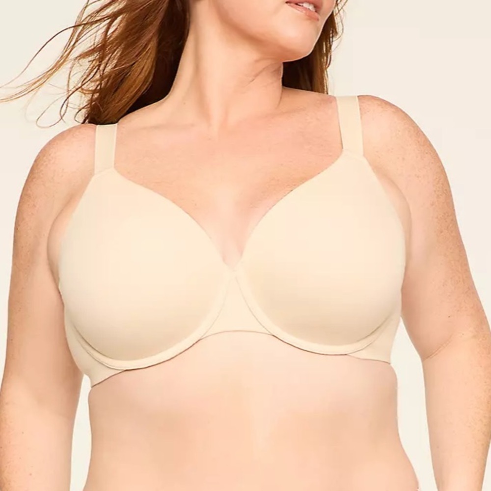 Cacique 50DD Lane Bryant Lightly Lined Full Coverage Bra Nude Underwire Classic - Picture 2 of 14